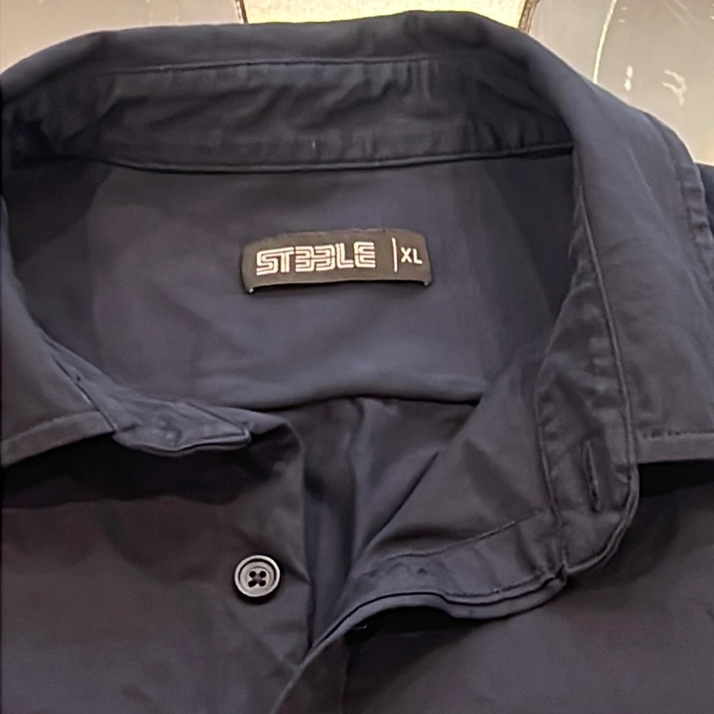 Perfect, steel XL stretch button-down shirt